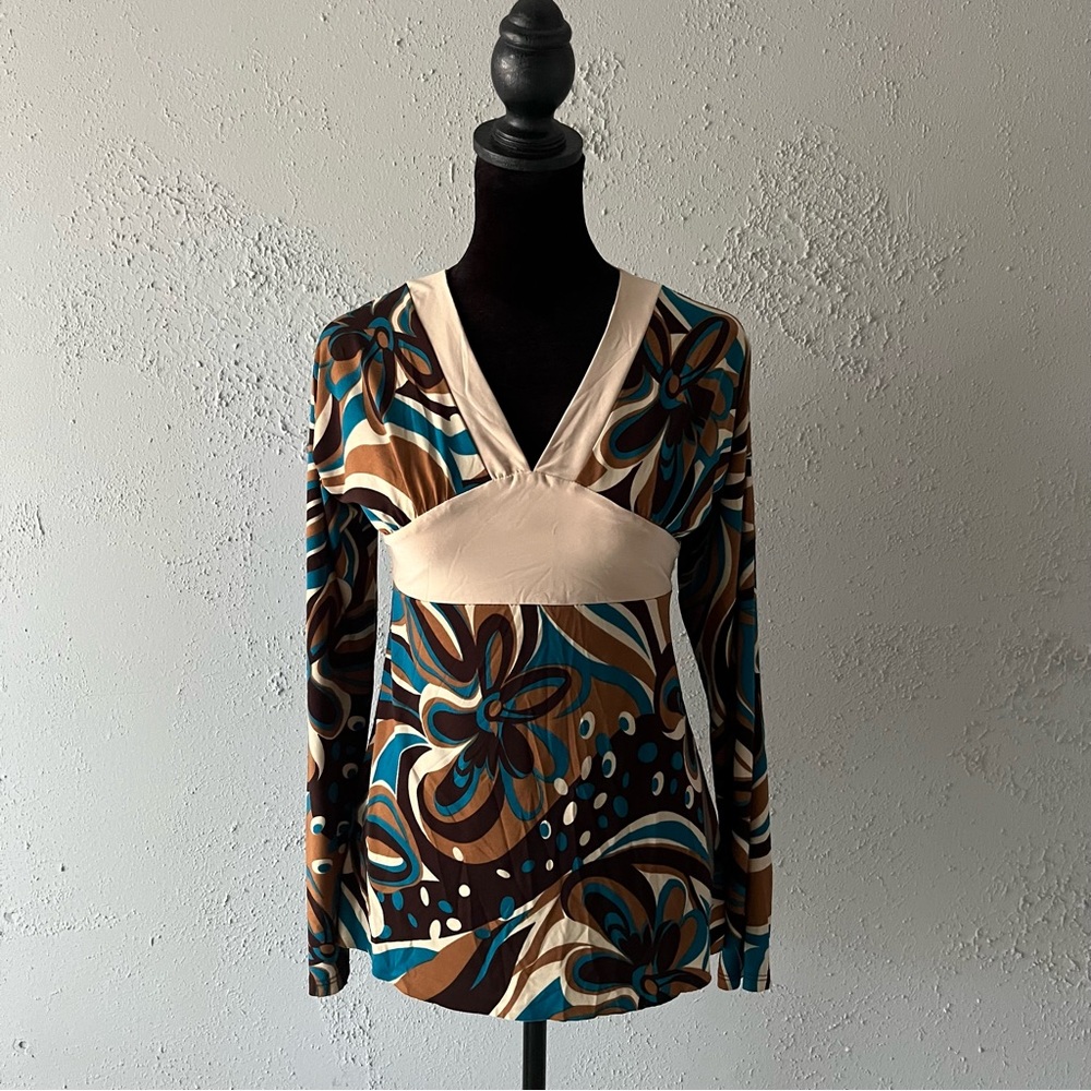 Un Deux Trois Multicolor Floral Blouse
